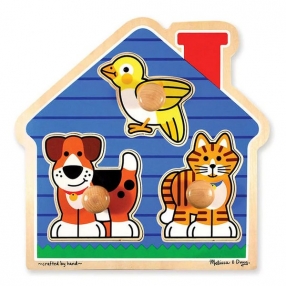 Melissa and Doug Къща с животни 3 части - Дървен пъзел